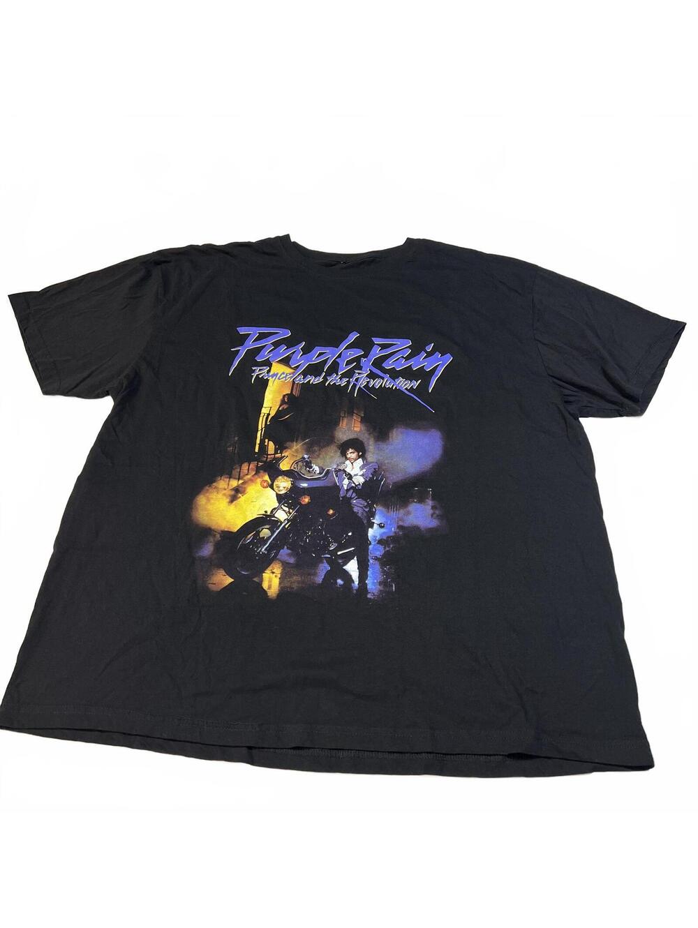 Prince & The Revolution Purple Rain Graphic TShirt 2X Black Band Tee 80s Reprint